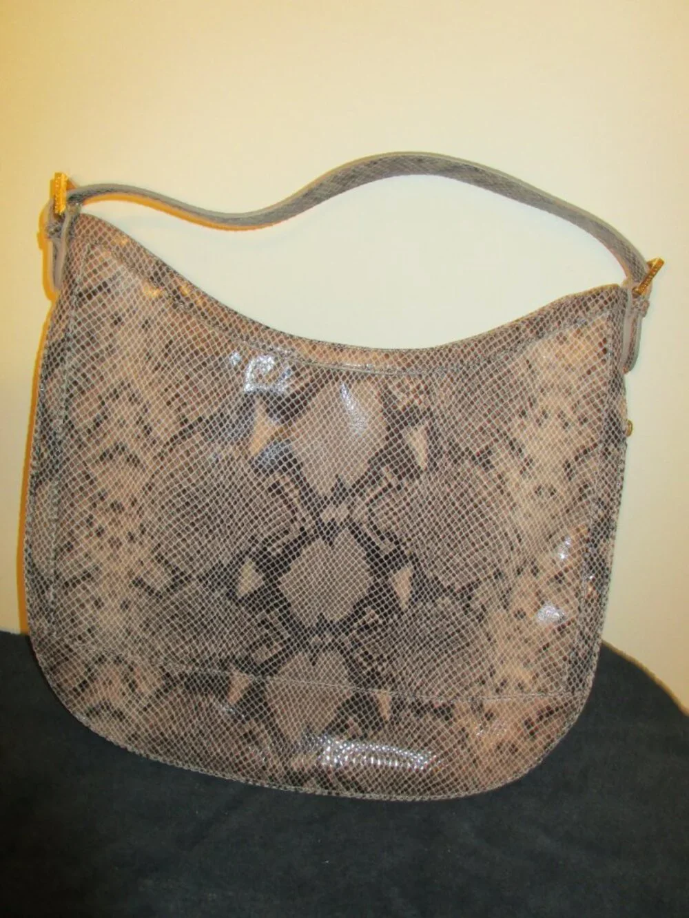 Tory Burch Catalina Python-Embossed Hobo - Picture 9 of 9